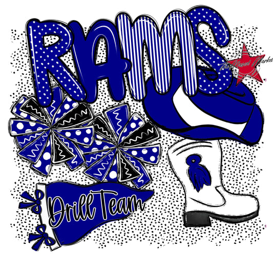 Rams Drillteam Spirit-Blue