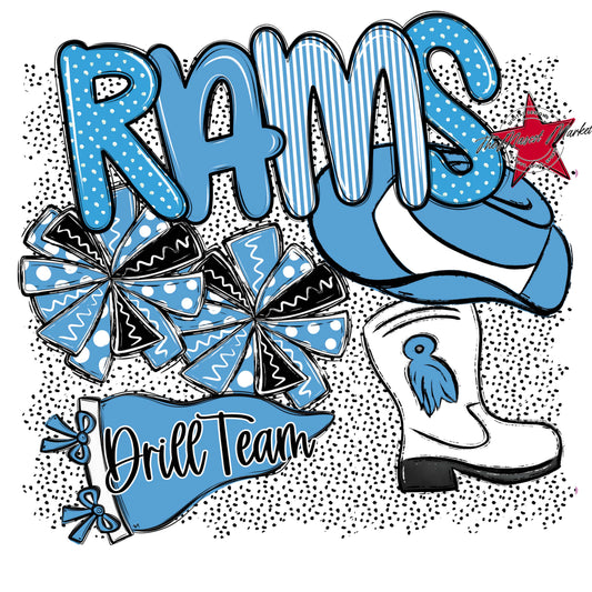 Rams Drillteam Spirit-Carolina Blue