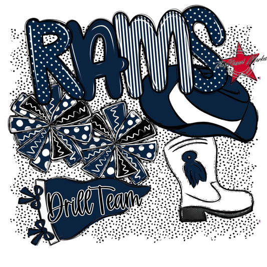 Rams Drillteam Spirit-Navy