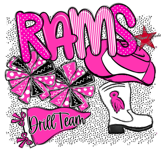 Rams Drillteam Spirit-Pink