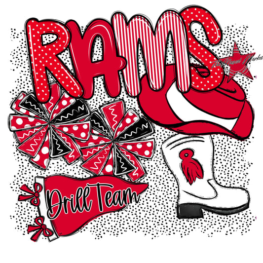 Rams Drillteam Spirit-Red