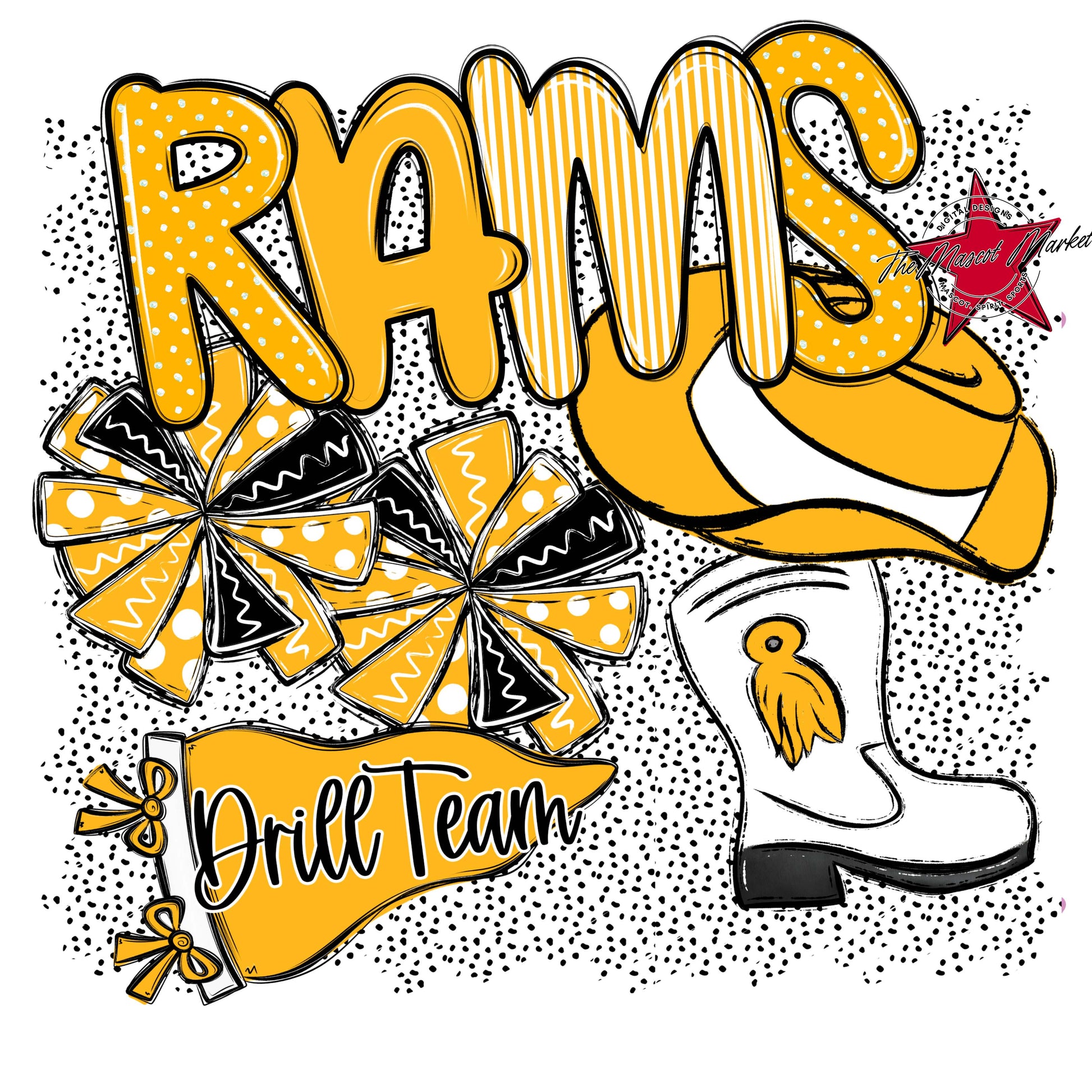 Rams Drillteam Spirit-Yellow
