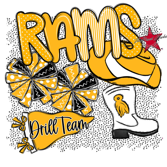 Rams Drillteam Spirit-Yellow