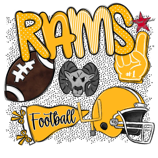 Rams Football Spirit-Yellow