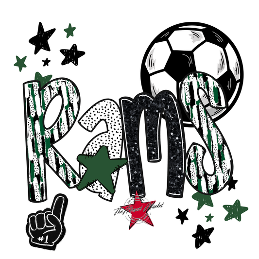 Rams Soccer Scrape-Green