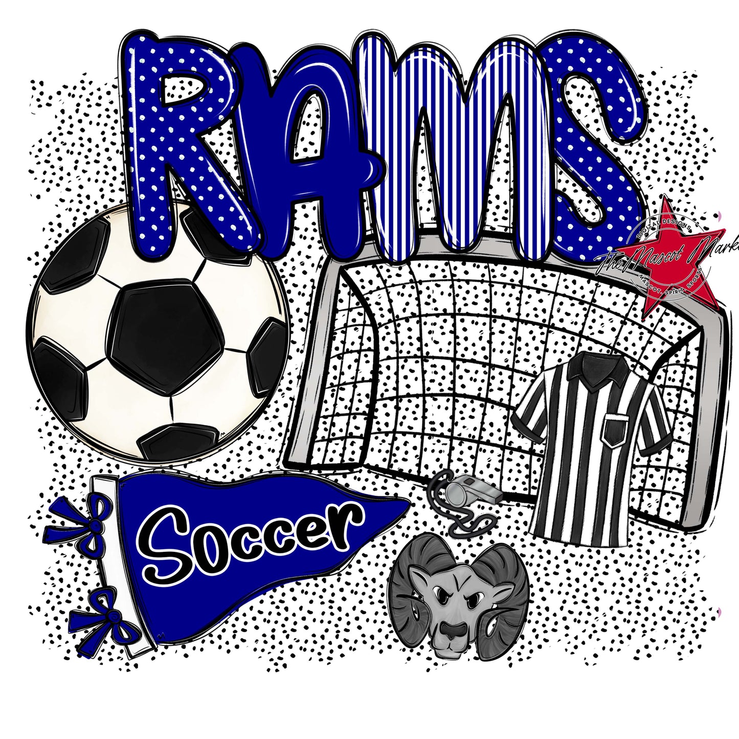 Rams Soccer Spirit-Blue