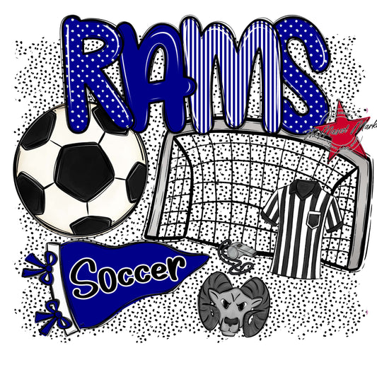 Rams Soccer Spirit-Blue