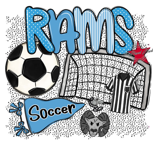 Rams Soccer Spirit-Carolina Blue