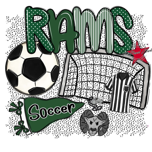 Rams Soccer Spirit-Green