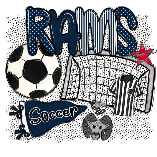 Rams Soccer Spirit-Navy