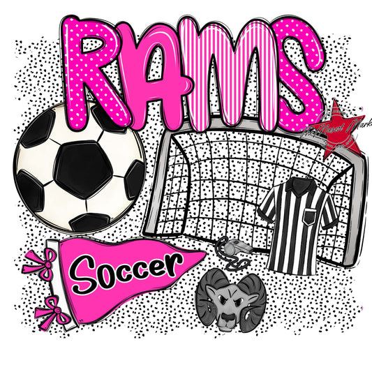 Rams Soccer Spirit-Pink