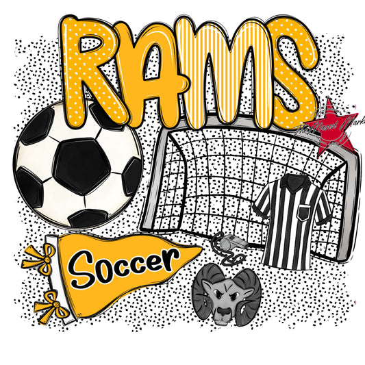 Rams Soccer Spirit-Yellow