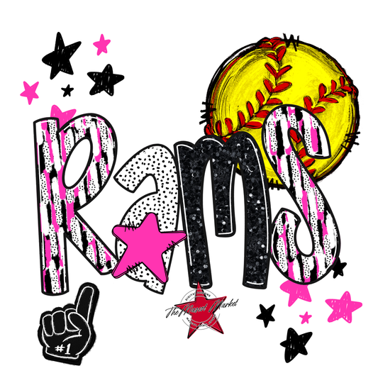 Rams Softball Scrape-Pink