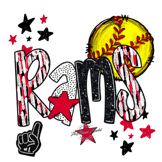 Rams Softball Scrape-Red