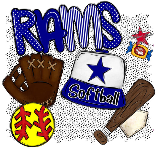 Rams Softball Spirit-Blue