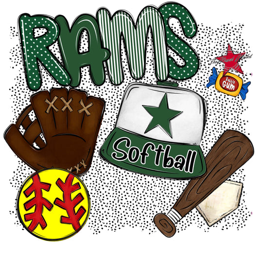Rams Softball Spirit-Green