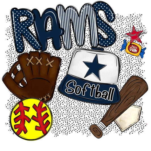 Rams Softball Spirit-Navy