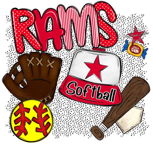 Rams Softball Spirit-Red