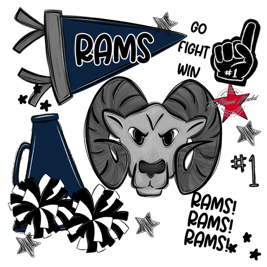 Rams Spirit Design-Navy