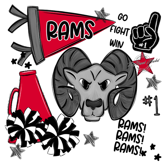 Rams Spirit Design-Red