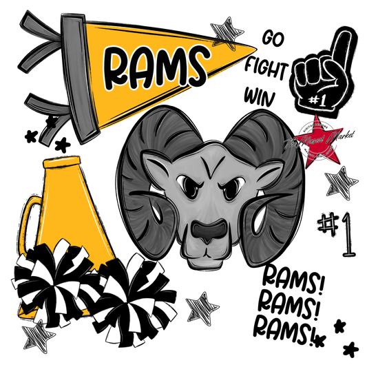 Rams Spirit Design-Yellow