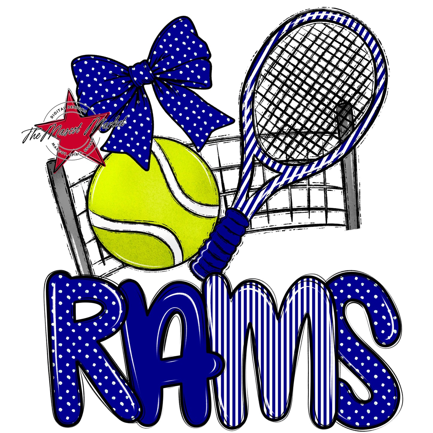 Rams Tennis Spirit Design-Blue