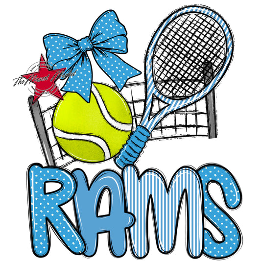 Rams Tennis Spirit Design-Carolina Blue
