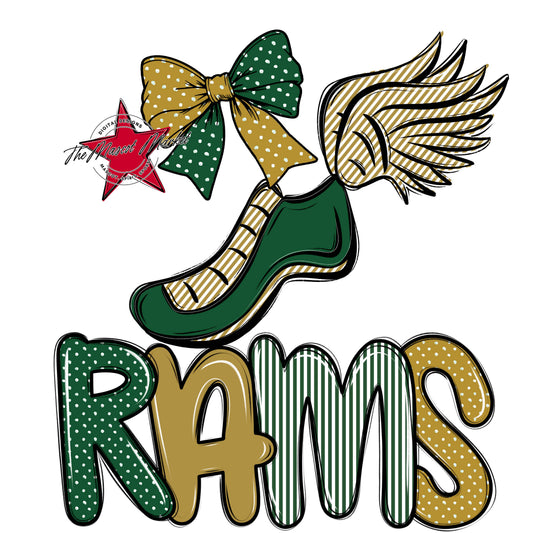 Rams Track Spirit Design-Green & Gold
