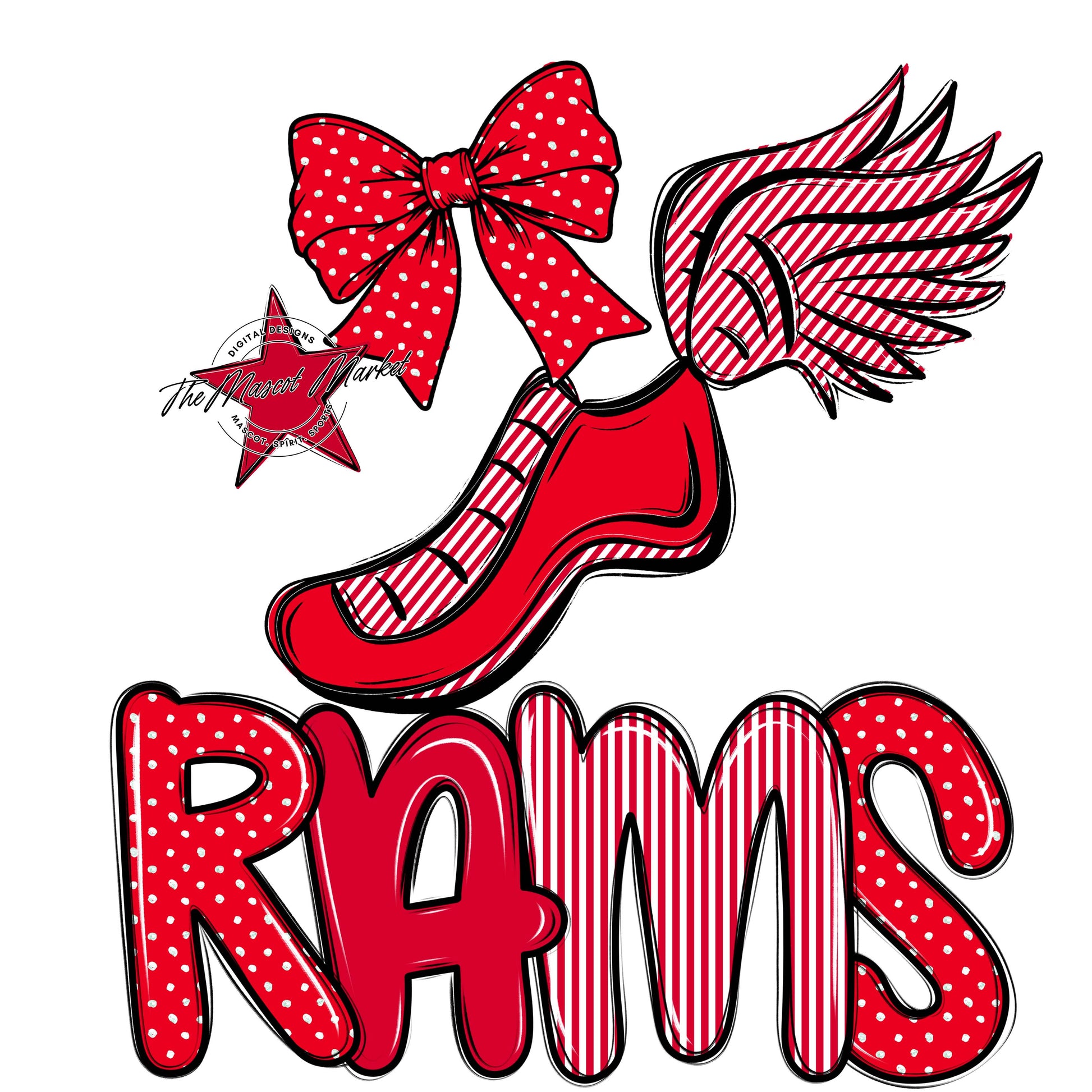Rams Track Spirit Design-Red