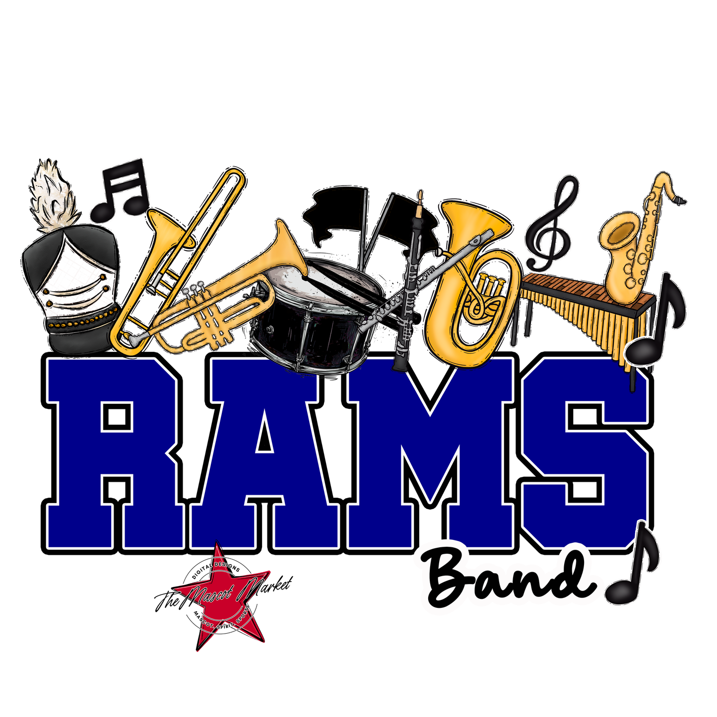 Rams Varsity Band-Blue