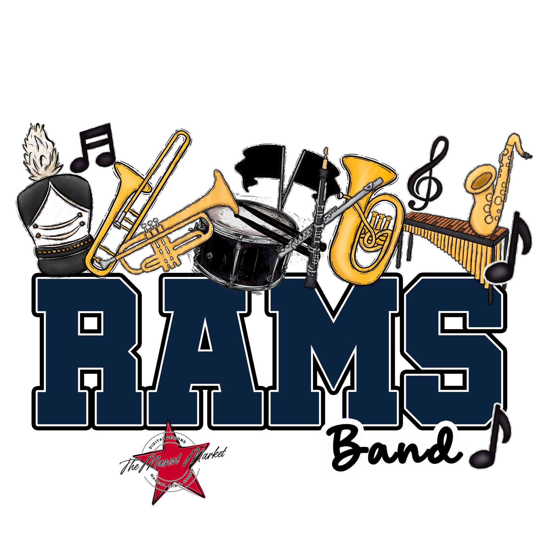 Rams Varsity Band-Navy