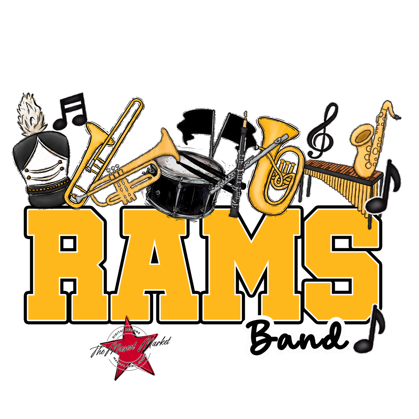 Rams Varsity Band-Yellow