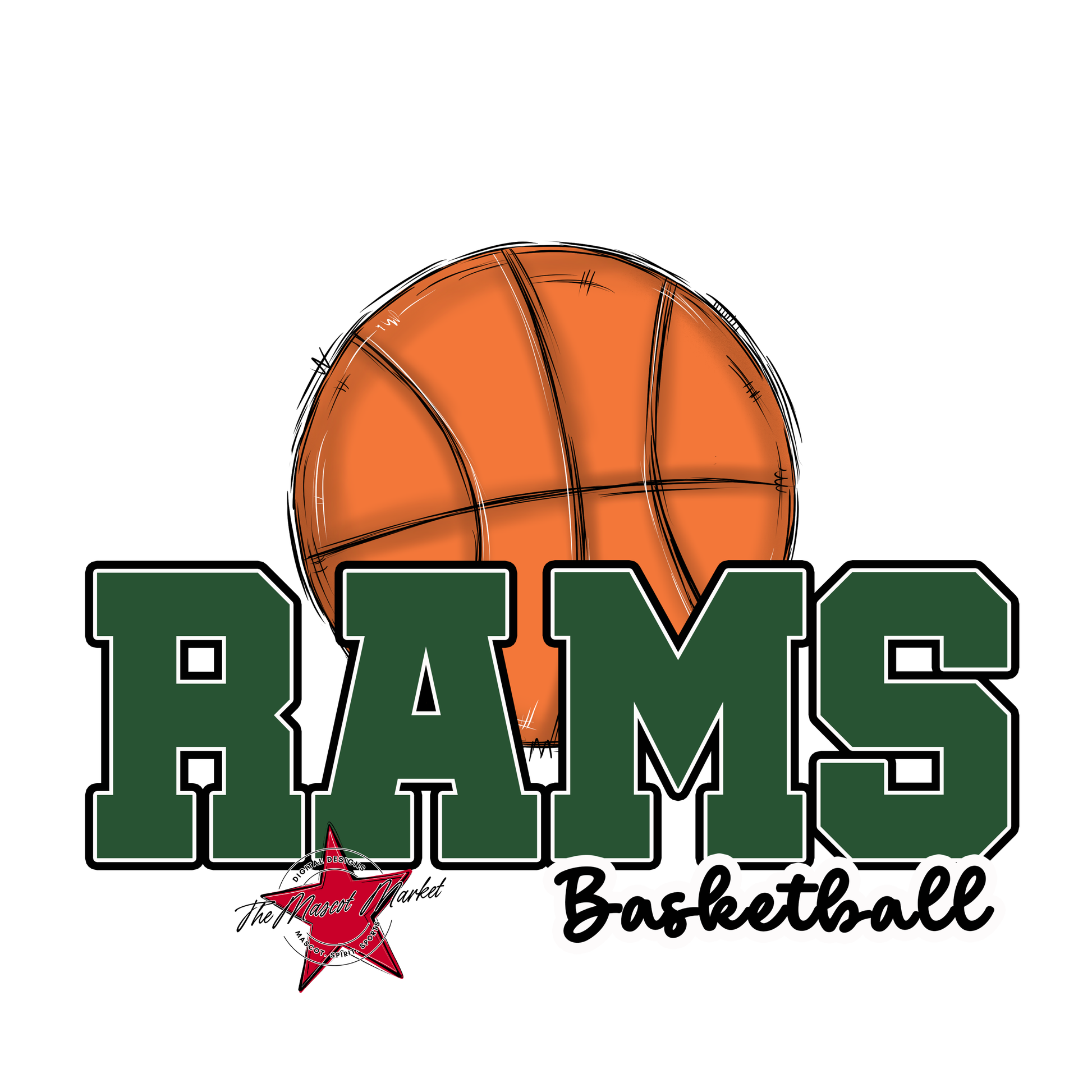 Rams Varsity Basketball-Green