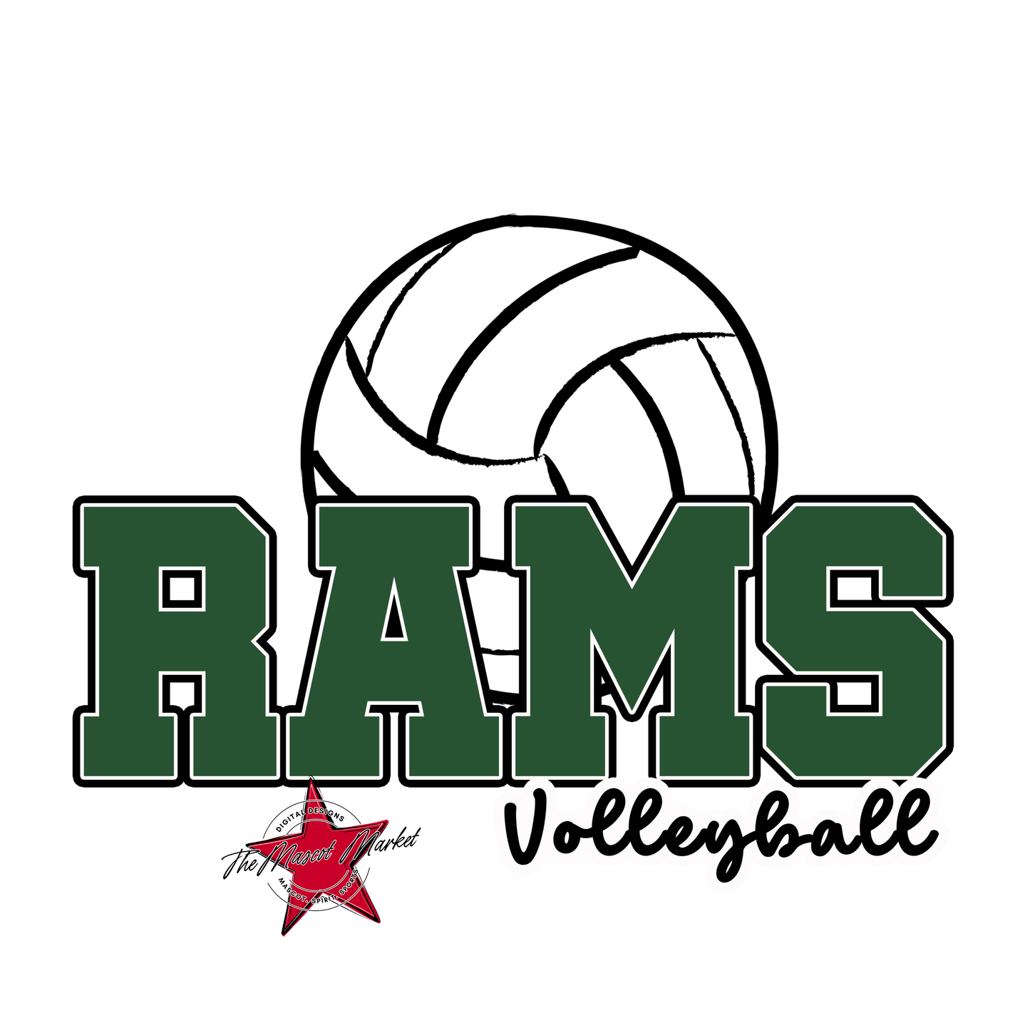 Rams Varsity Volleyball-Green