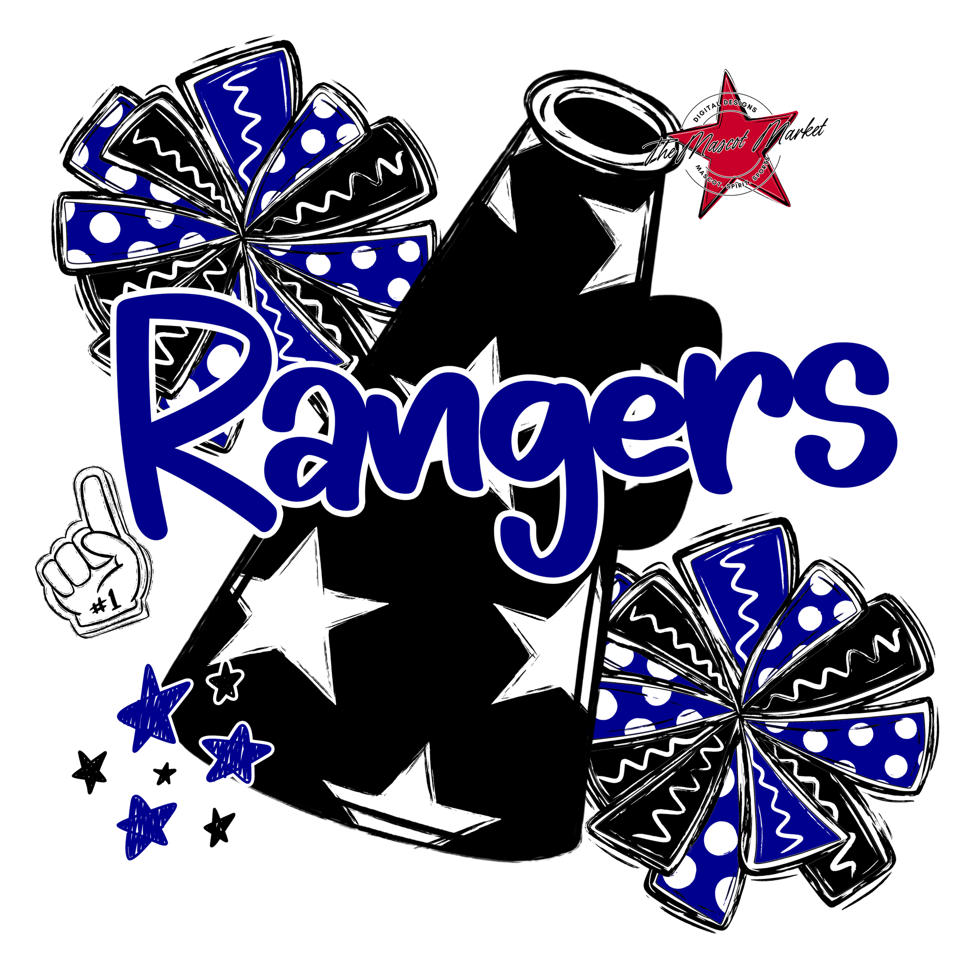 Rangers Alpha Megaphone Design-Blue