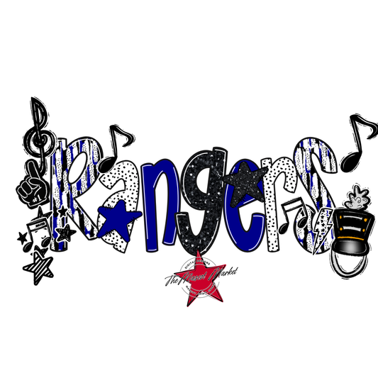 Rangers Band Scrape-Blue
