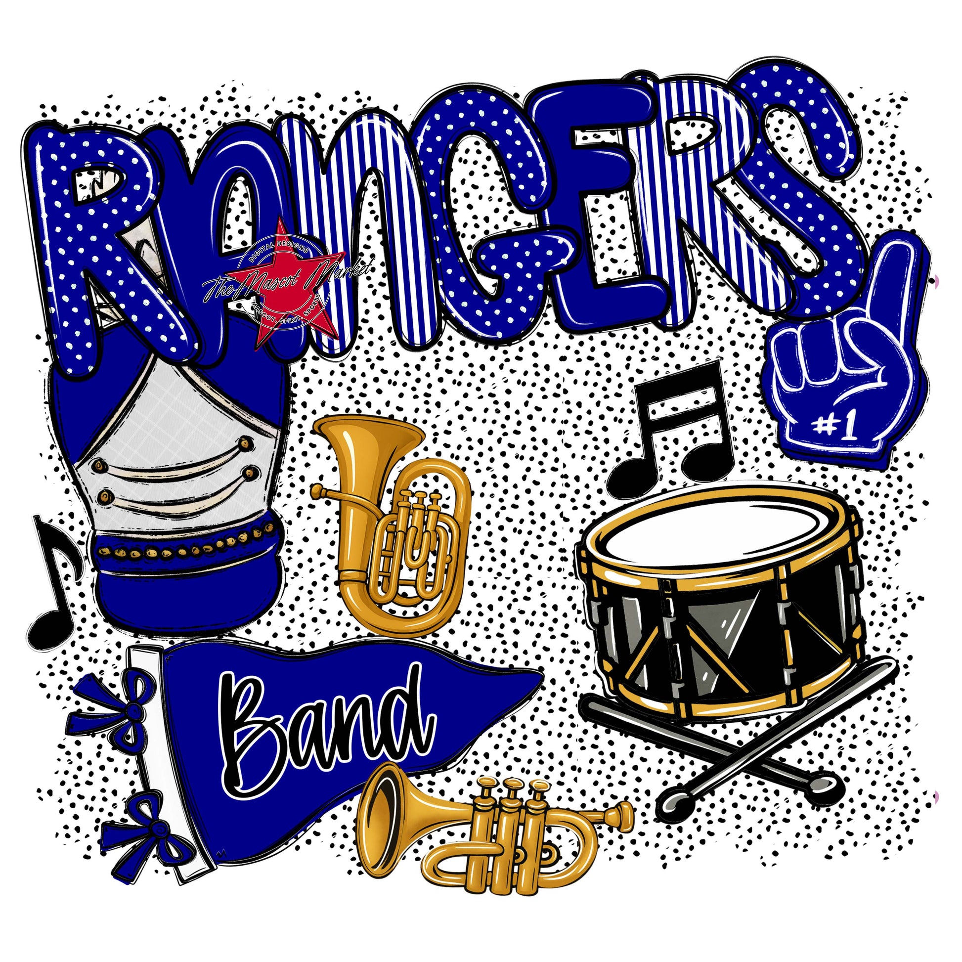 Rangers Band Spirit-Blue