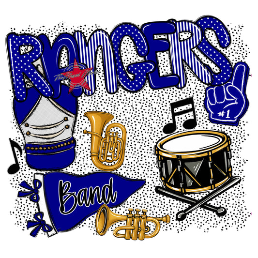 Rangers Band Spirit-Blue