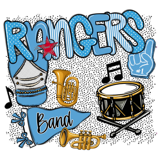 Rangers Band Spirit-Carolina Blue