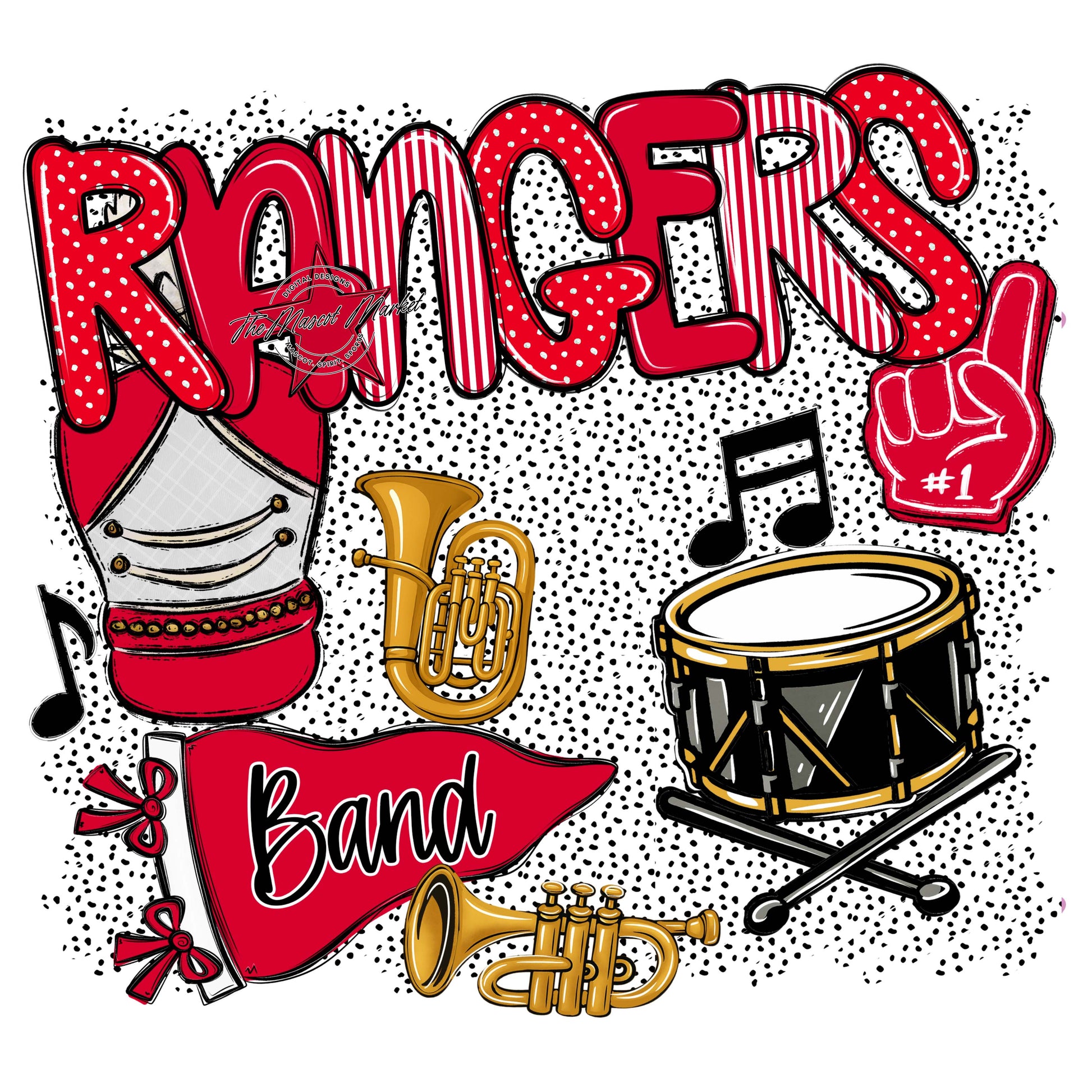 Rangers Band Spirit-Red
