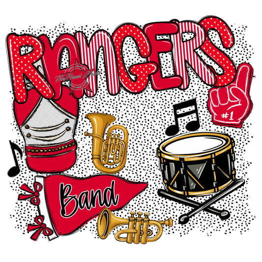 Rangers Band Spirit-Red