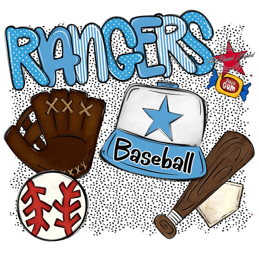 Rangers Baseball Spirit-Carolina Blue