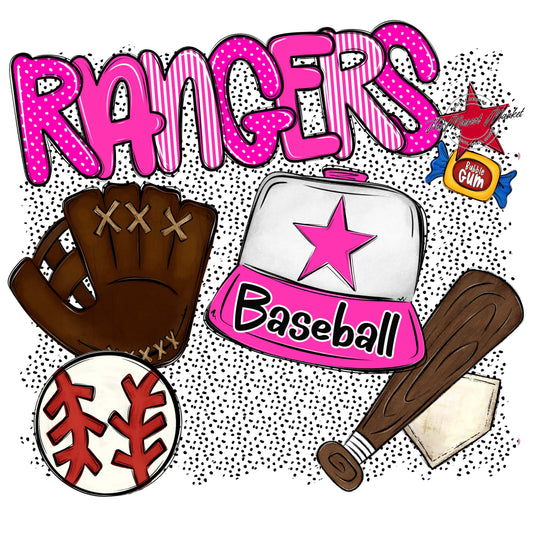 Rangers Baseball Spirit-Pink