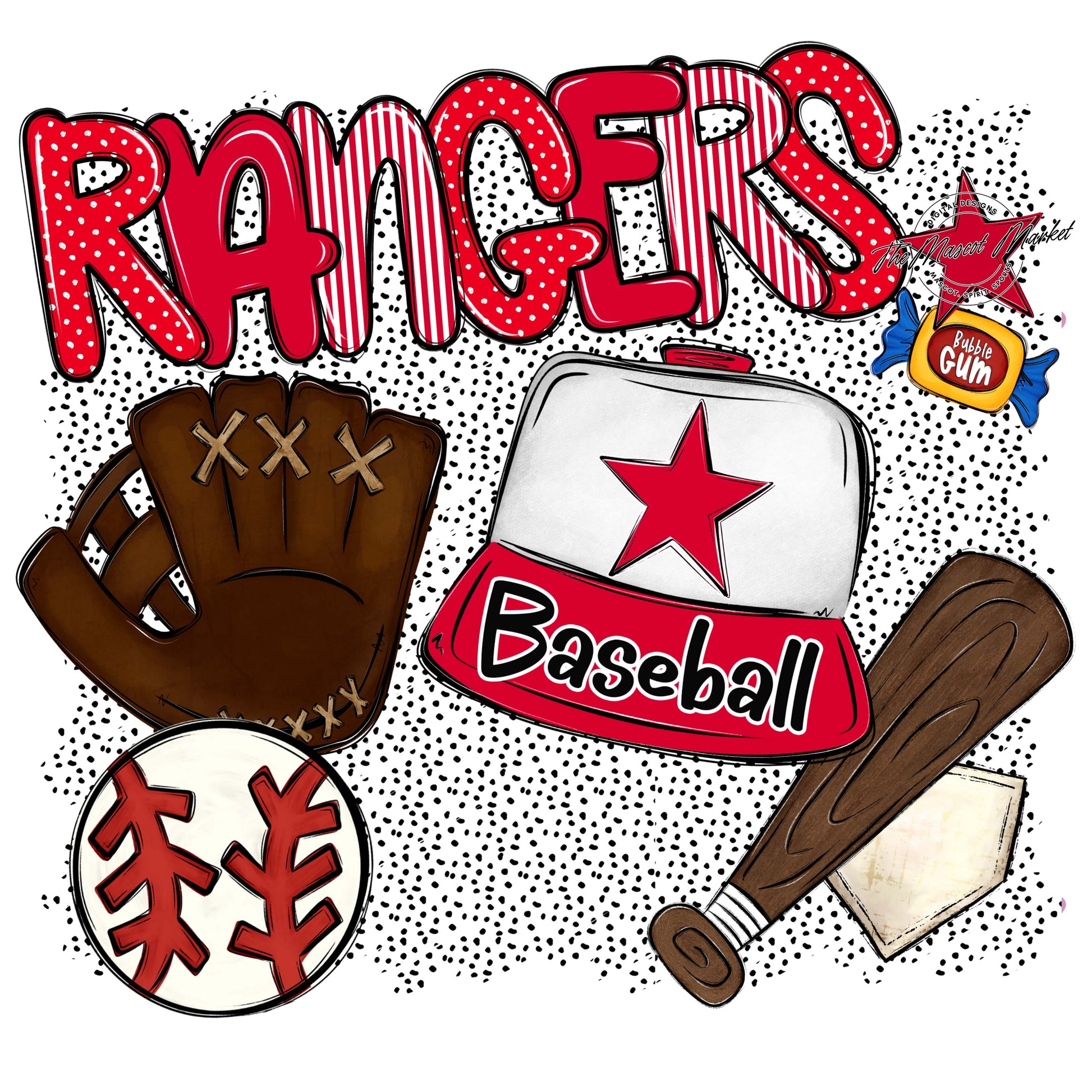 Rangers Baseball Spirit-Red