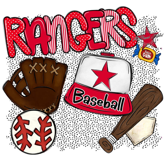 Rangers Baseball Spirit-Red
