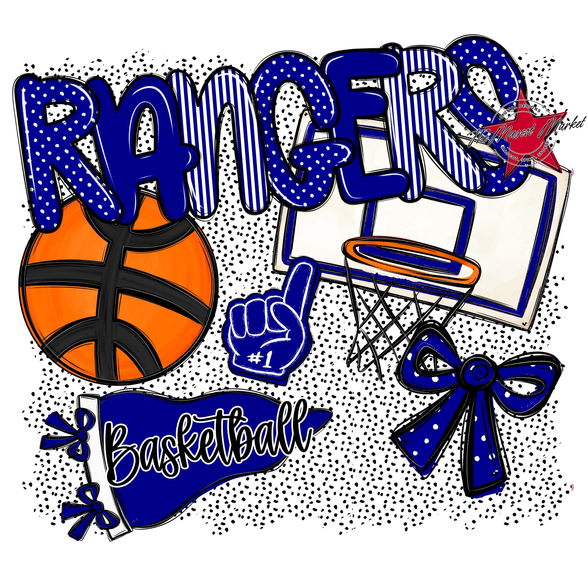 Rangers Basketball Spirit-Blue