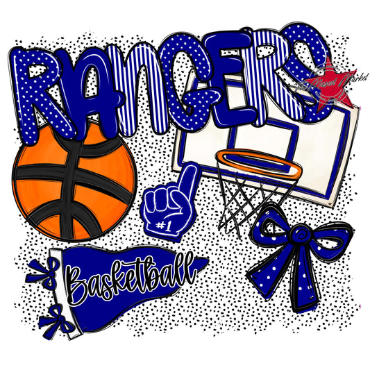 Rangers Basketball Spirit-Blue