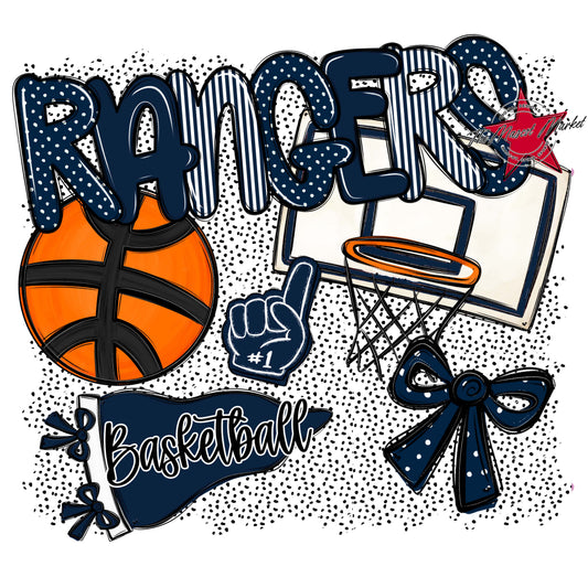 Rangers Basketball Spirit-Navy