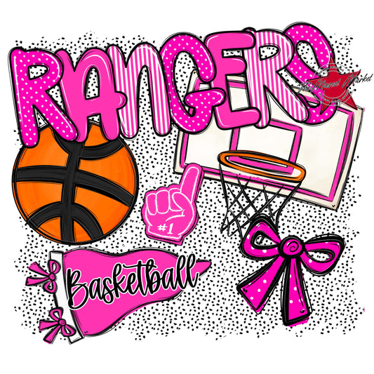 Rangers Basketball Spirit-Pink