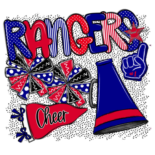 Rangers Cheer Spirit-Blue & Red